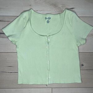 Brandy Melville Pastel Green Zelly Crop Top